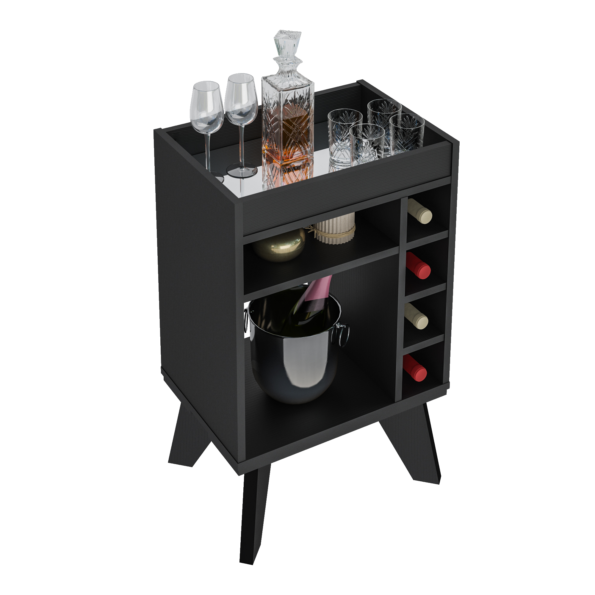 Mueble De Bar Drink Color Negro